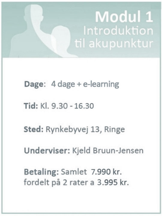Introduktion til akupunktur - fire kursusdage og e-learning